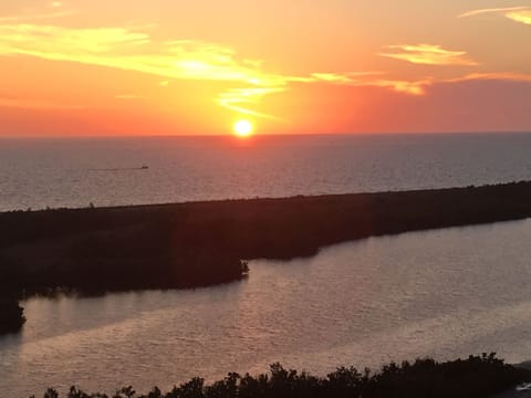 Photo Taken from Condo Balcony in May of the sunset.