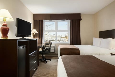 Room, 2 Double Beds, Non Smoking | Desk, blackout drapes, soundproofing, iron/ironing board