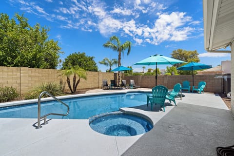 Outdoor oasis including Pool, Spa, Putting Green at the Turquoise House South