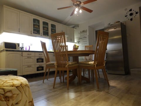 Fully equipped kitchen and living room