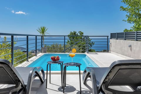 Pool area with the sea view

