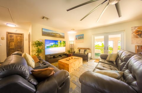 Cozy Living Room with Satellite TV