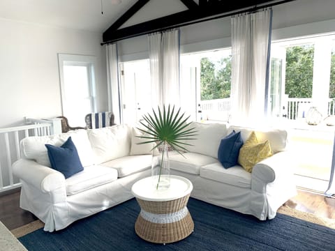Upper living room seating.