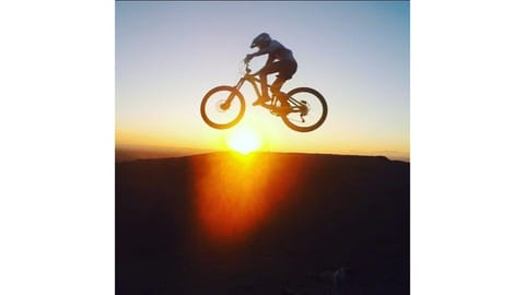 Riding high in the desert sunset!