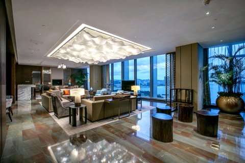 Presidential Suite, Multiple Beds, Harbor View | Living area | 0-inch LCD TV with satellite channels, TV