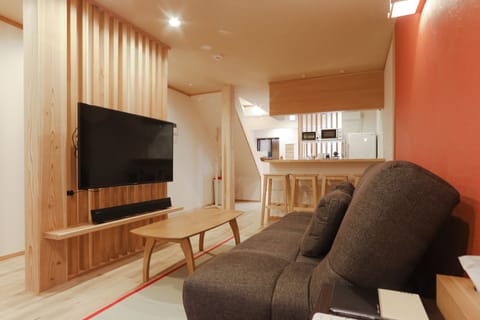55-inch flat-screen TV with digital channels, TV