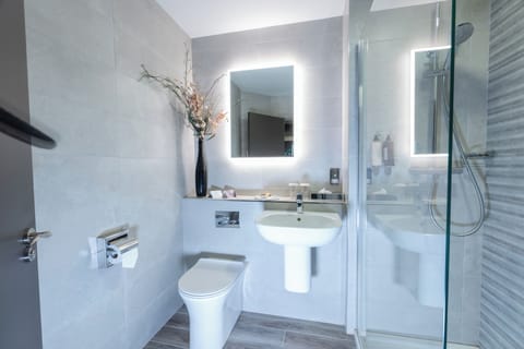 Executive Double Room, 1 King Bed | Bathroom | Combined shower/tub, free toiletries, bathrobes, towels