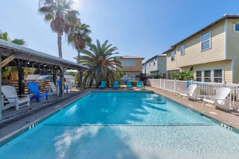 Enjoy a cool dip in the pool, steps from our back patio.