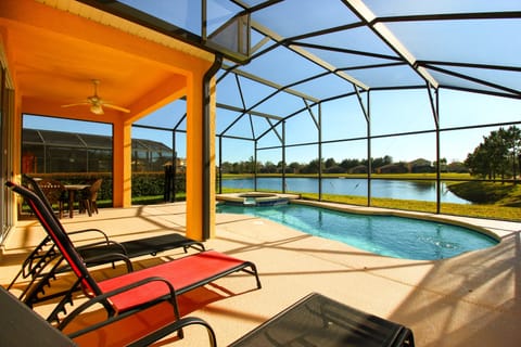 View from the south facing Lanai- Private screened in Pool/Spa
