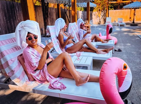 Seasonal outdoor pool, open 8:30 AM to 9:00 PM, sun loungers