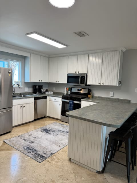 Kitchen with Gas Stove.