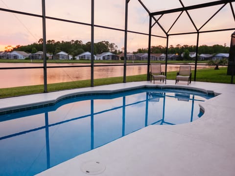 Pool with a view of the lake