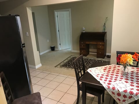 Foyer and dining area