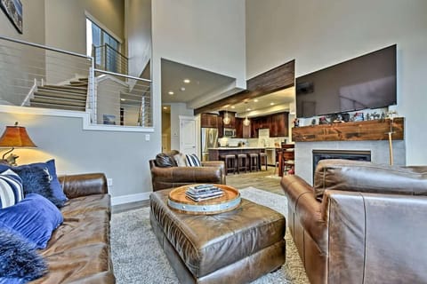 stunning angles in this new Park City town home.  New leather furniture