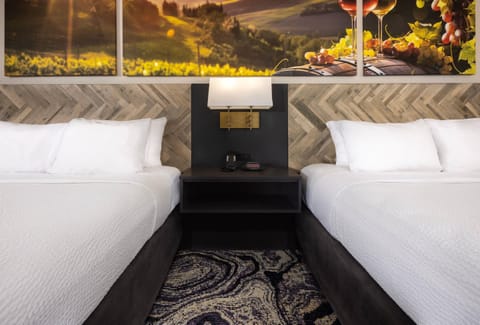 Standard Room, 2 Queen Beds, Non Smoking | Desk, blackout drapes, iron/ironing board, free WiFi