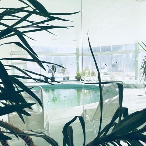 Indoor pool, seasonal outdoor pool, sun loungers