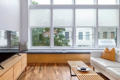Main living area looking out to Broadway