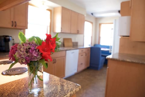Kitchen view from front of the house.