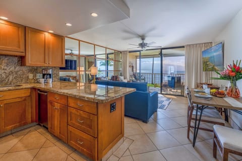 Maalaea Kai 212 Kitchen and Living room with ocean views