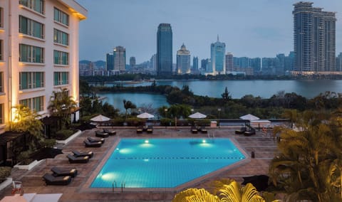 Outdoor pool, open 9:00 AM to 6:00 PM, sun loungers, lifeguards on site