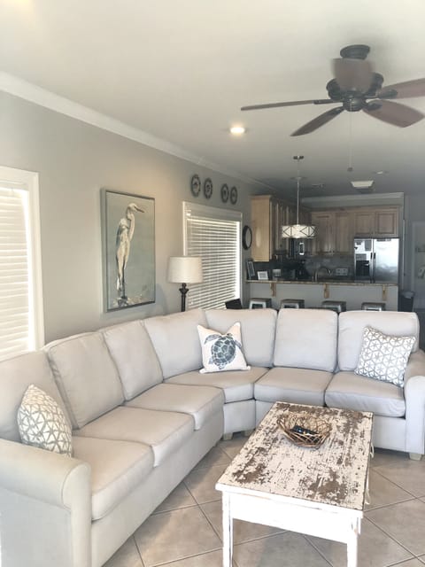 Nice comfortable seating in living room with sleeper sofa