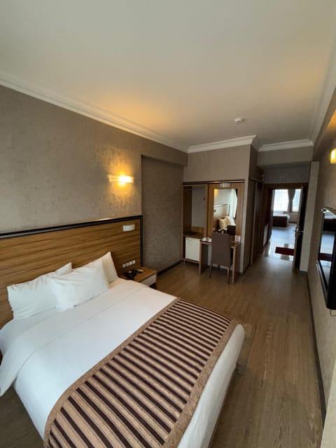 Standard Double Room | Free minibar items, in-room safe, desk, laptop workspace