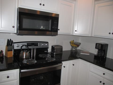 Kitchen that's ready for a cup of coffee and breakfast in bed!