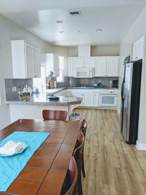 kitchen and dining area