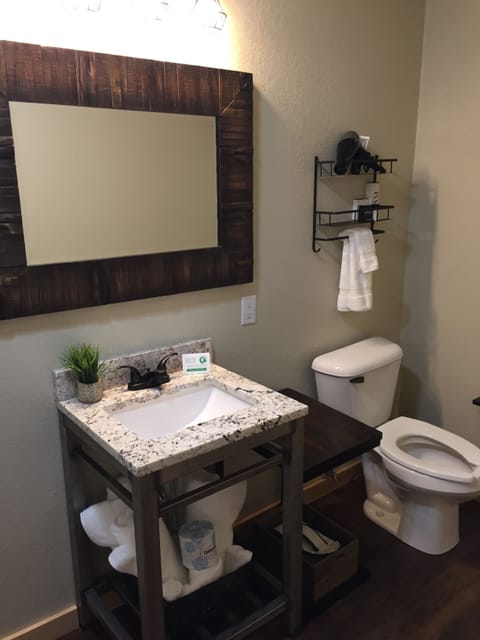 Free toiletries, hair dryer, towels