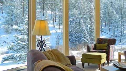 Winter in the fireplace room