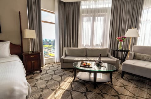 50-inch LCD TV with cable channels, TV, iPod dock