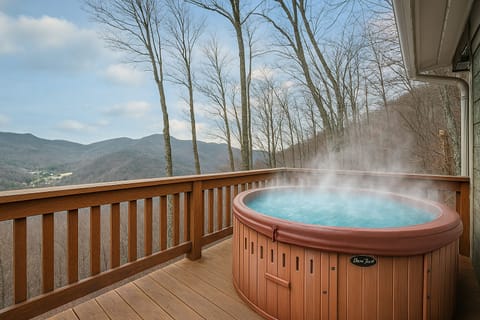 Hot tub for you to enjoy; soak your cares away and take in the beauty around you