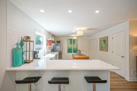 Bar Area and Kitchen - Great Place to Prepare a Meal and Visit