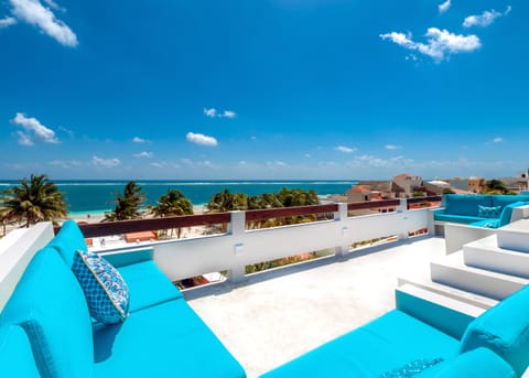 Incredible view of the beach - Your private terrace overlooking the Caribbean