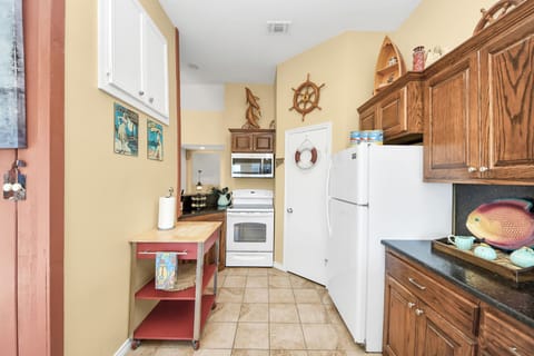 Kitchen with cooking utensils and cutlery