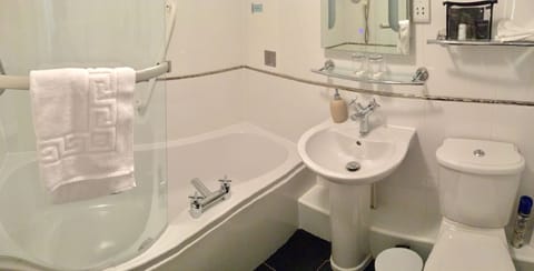 Shower, free toiletries, hair dryer, bathrobes