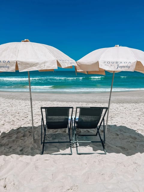Beach nearby, white sand, free beach shuttle, sun loungers