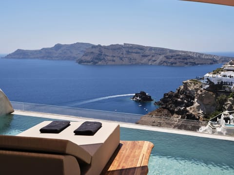 Sunset Villa Aristotelis with Infinity Pool | Pool | Outdoor pool, open 11 AM to 6:00 PM, pool umbrellas, sun loungers