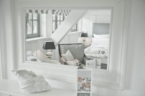 Individually decorated, individually furnished, desk, laptop workspace