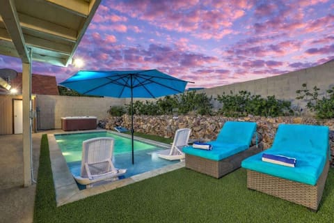 Private pool with lounge seating — just minutes from the Las Vegas Strip