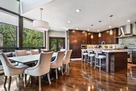 Kitchen and Dining with Wolf, SubZero and Miele Coffee