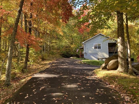 Enjoy the seasons at the Bear Whisperer Chalet on the border of the GSMNP!