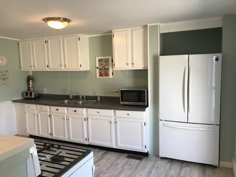 Kitchen with new Fridge
