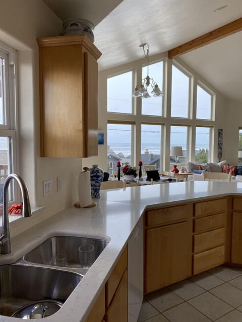 Kitchen with quartz countertop
