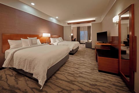 Executive Suite, 2 Queen Beds | In-room safe, desk, laptop workspace, blackout drapes