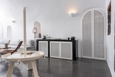 Luxury Villa, 1 Bedroom, Sea View | Living area | Flat-screen TV