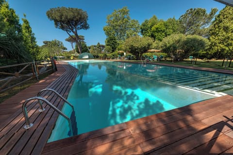 Seasonal outdoor pool, pool umbrellas, sun loungers