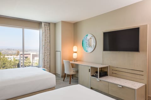 Room, 2 Queen Beds, Pool View | Premium bedding, down comforters, pillowtop beds, desk