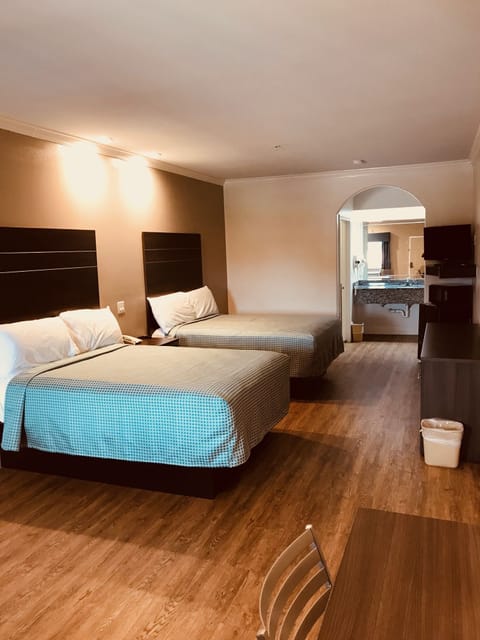 Standard Room, 2 Double Beds, Smoking | Desk, iron/ironing board, free WiFi, bed sheets