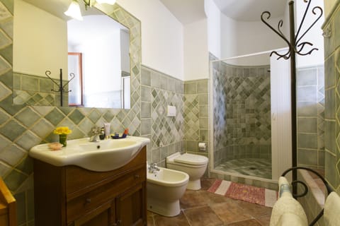 Shower, free toiletries, hair dryer, bathrobes